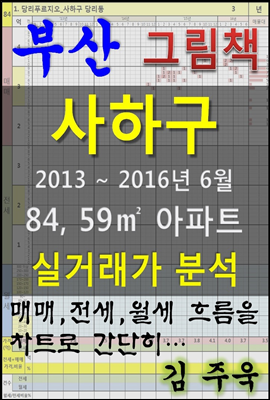 부산 사하구 84,59㎡ 아파트 매매, 전세, 월세 실거래가 분석 (2013 ~ 2016.6월)