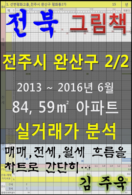 전북 전주시 완산구 2/2 84, 59㎡ 아파트 매매, 전세, 월세 실거래가 분석 (2013 ~ 2016.6월)