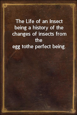 The Life of an Insect
being a history of the changes of insects from the egg to
the perfect being.