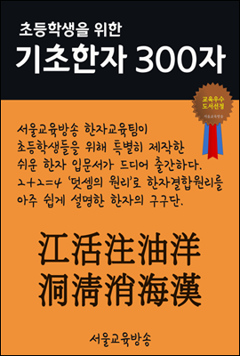 초등학생을 위한 기초한자 300자 중급한자 : 江活注油洋洞淸消海漢