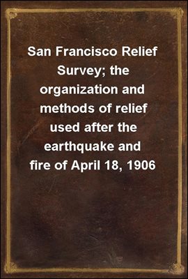 San Francisco Relief Survey; the organization and methods of relief used after the earthquake and fire of April 18, 1906