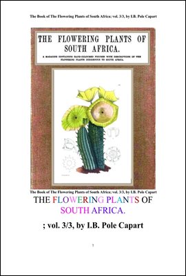 남아프리카 공화국의 꽃을 피는 식물들 제3권 . The Book of The Flowering Plants of South Africa; vol. 3/3, by I.B. Pole