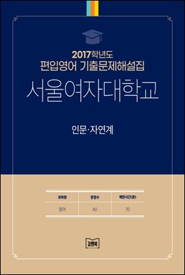 2017학년도 서울여자대학교 인문·자연계(영어)