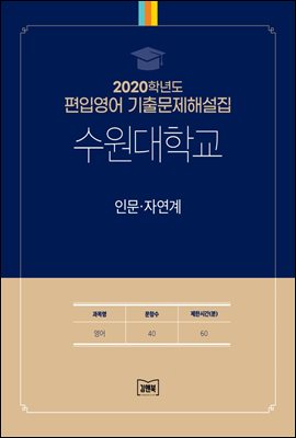 2020학년도 수원대학교 인문·자연계(영어)