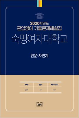 2020학년도 숙명여자대학교 인문·자연계(영어)