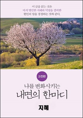 나를 변화시키는 내면의 한마디_고전편-2_智_지혜