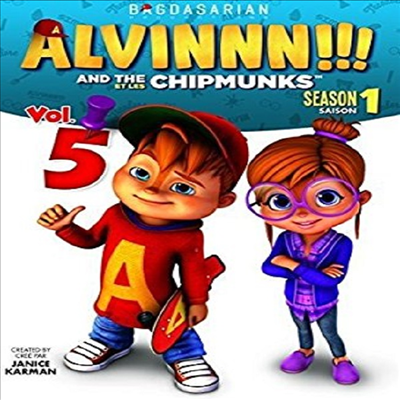 Alvin & The Chipmunks: Season 1 Vol. 5 (앨빈과 슈퍼밴드 시즌 1 볼륨 5)(지역코드1)(한글무자막)(DVD)