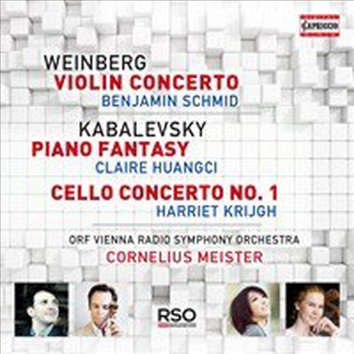 카발레프스키: 피아노 환상곡, 첼로 협주곡 1번 & 바인베르크: 바이올린 협주곡 (Kabalevsky: Piano Fantasy, Cello Concerto No.1 & Weinberg: Violin Concerto)(CD) - Cornelius Meister
