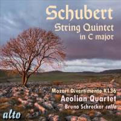 모차르트: 디베르티멘토 K136 & 슈베르트: 현악 오중주 (Mozart: Divertimento In D Major, K136 & Schubert: String Quintet In C Major, D956)(CD) - Aeolian Quartet