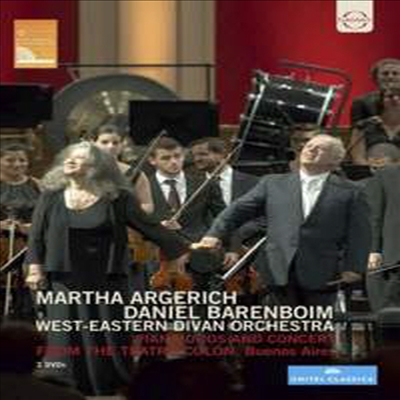 아르헤리치 &amp; 바렌보임 - 피아노 이중주와 협주곡 부에노스 아이레스 실황 (Martha Argerich &amp; Daniel Barenboim - Piano Duos and Concert from the Teatro Colon, Buenos Aires) (DVD) (2016) - Martha Argerich