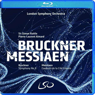 브루크너: 교향곡 8번 &amp; 메시앙: 하늘의 도시의 색채 (Bruckner: Symphony No.8 &amp; Messiaen: Couleurs de la Cite Celeste) (Blu-ray &amp; DVD) (2018) - Simon Rattle