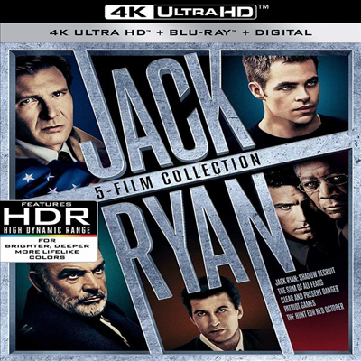 Jack Ryan 5-Film Collection (잭 라이언 컬렉션) (한글무자막)(4K Ultra HD + Blu-ray + Digital)