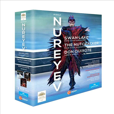 루돌프 누레에프 - 백조의 호수, 호두까지 인형 & 돈키호테 (Rudolf Nureyev - Swan Lake, The Nutcracker & Don Quixote) (3Blu-ray Boxset) (2018)(Blu-ray) - Rudolf Nureyev