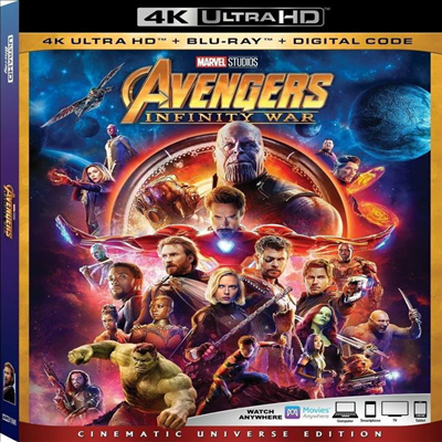Avengers: Infinity War (어벤져스: 인피니티 워) (2018) (한글무자막)(4K Ultra HD + Blu-ray + Digital Code)