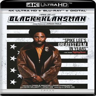 Blackkklansman (블랙클랜스맨) (2018) (한글무자막)(4K Ultra HD + Blu-ray + Digital)