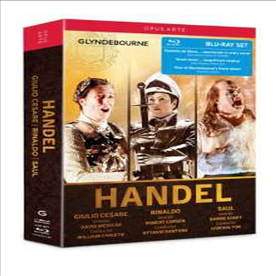 헨델: 오페라 3부작 - 줄리오 체사레, 리날도 & 사울 (Handel Box Set - Giulio Cesare in Egitto, Rinaldo & Saul) (한글무자막)(4Blu-ray Boxset) (2017)(Blu-ray) - Ottavio Dantone