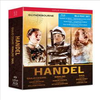 헨델: 오페라 3부작 - 줄리오 체사레, 리날도 &amp; 사울 (Handel Box Set - Giulio Cesare in Egitto, Rinaldo &amp; Saul) (한글무자막)(4Blu-ray Boxset) (2017)(Blu-ray) - Ottavio Dantone