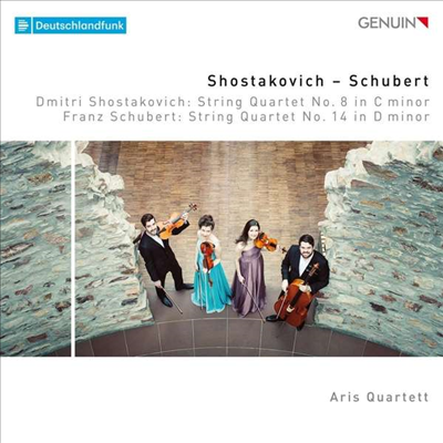 슈베르트: 현악 사중주 14번 &#39;죽음과 소녀&#39; &amp; 쇼스타코비치: 현악 사중주 8번 (Schubert: String Quartet No.14 &#39;Death And The Maiden&#39; &amp; Shostakovich: String Quartet No.8)(CD) - Aris Quartett