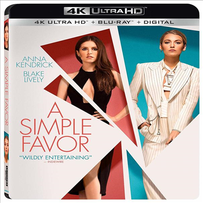 A Simple Favor (부탁 하나만 들어줘) (2018) (한글무자막)(4K Ultra HD + Blu-ray + Digital)