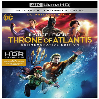 Justice League: Throne Of Atlantis (저스티스 리그: 아틀란티스의 왕좌) (2015) (한글무자막)(4K Ultra HD + Blu-ray + Digital)