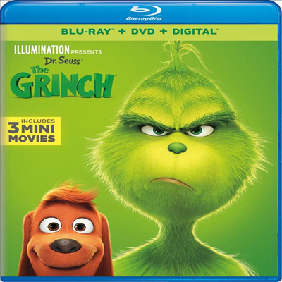 Dr. Seuss' The Grinch (그린치) (2018) (한글무자막)(Blu-ray + DVD + Digital)