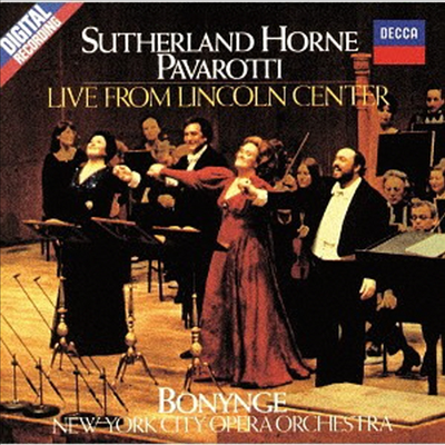 파바로티, 서덜랜드, 마를린 혼 - 뉴욕 링컨 센터 실황 공연 (Pavarotti, Sutherland & Horne - Live From Lincoln Center) (일본반) (CD) - Luciano Pavarotti