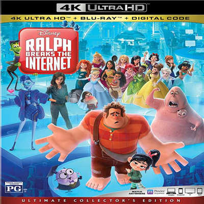 Ralph Breaks The Internet (주먹왕 랄프 2: 인터넷 속으로) (2018) (한글무자막)(4K Ultra HD + Blu-ray + Digital Code)