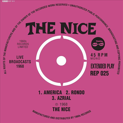 Nice - Live Broadcasts 1968 (EP)(7 inch Single LP)