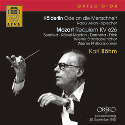 힐더린 : 인간찬가, 모차르트 : 레퀴엠 (Holderlin : Ode An Die Menschheit, Mozart : Requiem K.626)(CD) - Karl Bohm