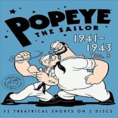 Popeye The Sailor: 1941-1943 - Vol 3 (뽀빠이) (지역코드1)(한글무자막)(DVD-R)