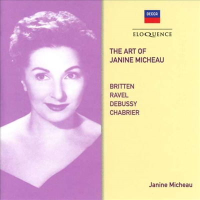 자닌 미쇼 - 소프라노의 예술 (Art Of Janine Micheau - Britten, Ravel, Debussy, Chabrier)(CD) - Janine Micheau