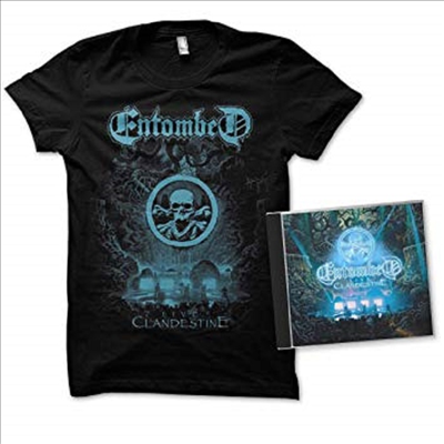 Entombed - Clandestine - Live (CD+L Size T-Shirt Bundle)