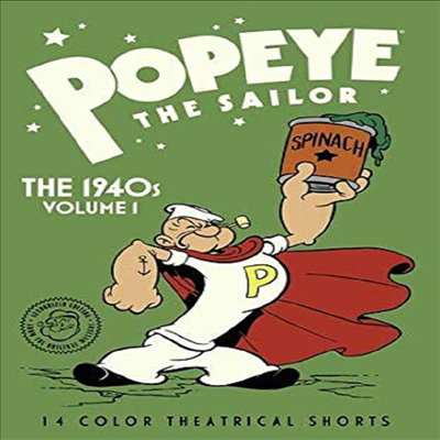 Popeye The Sailor: The 1940s Volume 1 (뽀빠이)(지역코드1)(한글무자막)(DVD)(DVD-R)