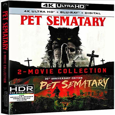 Pet Sematary 2019/1989 (공포의 묘지) - 2 Movie Collection (한글무자막)(4K Ultra HD + Blu-ray + Digital)
