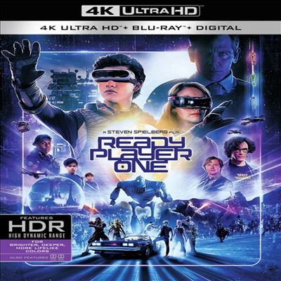 Ready Player One (레디 플레이어 원) (2018) (한글무자막)(4K Ultra HD + Blu-ray + Digital)