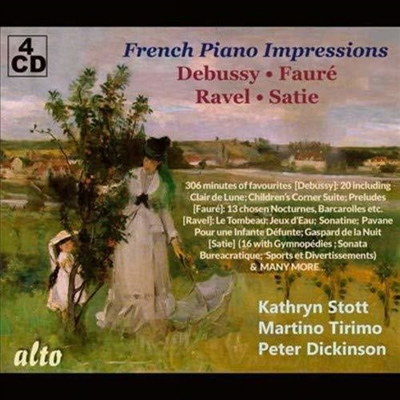 드뷔시, 포레, 라벨, 사티 - 프랑스 인상주의 피아노 음악 (French Piano Impressions - Debussy, Faure, Ravel &amp; Satie) (4CD Set) - Kathryn Stott
