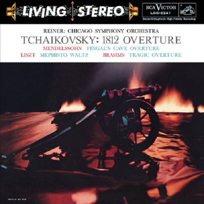 차이코프스키: 1812년 서곡 & 멘델스존: 핑갈의 동굴 서곡 (Tchaikovsky: 1812 Overture & Mendelssohn: The Hebrides Overture) (200g)(LP) - Fritz Reiner