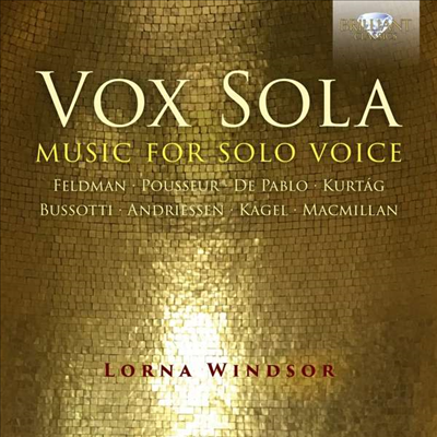 로나 윈저 - 소프라노 독창을 위한 성악 작품집 (Lorna Windsor - Vox Sola)(CD) - Lorna Windsor