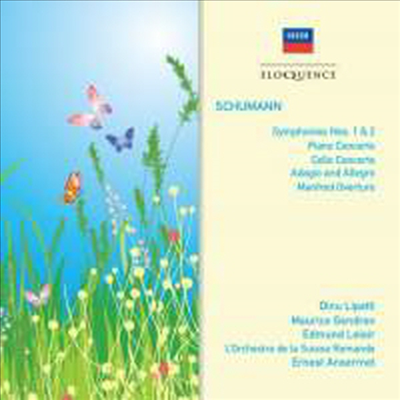 슈만: 교향곡 1번, 2번 & 첼로 협주곡, 피아노 협주곡 (Schumann: Symphonies Nos.1, 2 & Cello Concerto, Piano Concerto) (2CD) - Ernest Ansermet