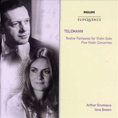 텔레만: 바이올린 독주를 위한 12개의 환상곡 & 5개의 바이올린 협주곡 (Telemann: Twelve Fantasias for Violin Solo & Five Violin Concertos) (2CD) - Arthur Grumiaux