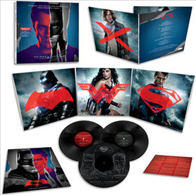 Hans Zimmer/Junkie XL - Batman V Superman: Dawn Of Justice (배트맨 V 슈퍼맨: 저스티스의 시작) (Soundtrack)(Poster)(Download Card)(Deluxe Edition)Gatefold)(Vinyl 3LP)