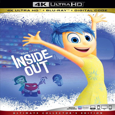 Inside Out (인사이드 아웃) (2015) (한글무자막)(4K Ultra HD + Blu-ray + Digital Code)