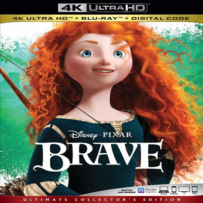 Brave (메리다와 마법의 숲) (2012) (한글무자막)(4K Ultra HD + Blu-ray + Digital Code)