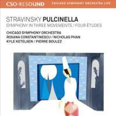 스트라빈스키 : 3악장의 교향곡, 4개의 연습곡, 풀치넬라 (Stravinsky : Pulcinella, Symphony in Three Movements & Four Etudes) (SACD Hybrid) - Pierre Boulez