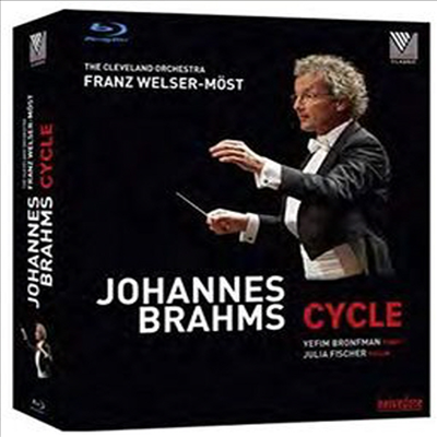 브람스: 교향곡 1-4번, 서곡과 변주곡, 바이올린 협주곡, 피아노 협주곡 (Brahms: Symphonies Nos.1-4, Overture & Variation, Violin Concerto, Piano Concerto) (3 Blu-ray)(Boxset)(Blu-ray)(2016) - Franz Welse