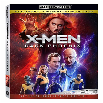 X-Men: Dark Phoenix (엑스맨: 다크 피닉스) (2019) (한글무자막)(4K Ultra HD + Blu-ray + Digital Code)