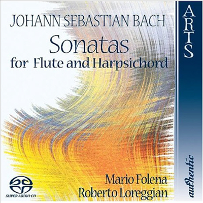 바흐 : 플루트 소나타 (Bach : Sonatas For Flute and Harpsichord) (SACD Hybrid) - Mario Folena