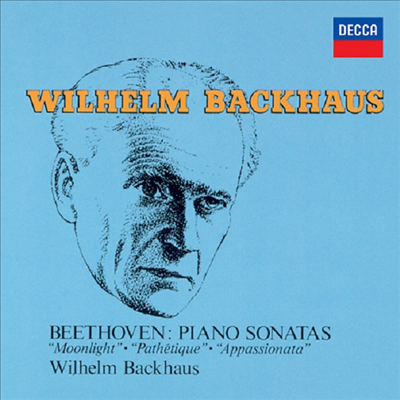 베토벤 : 피아노 소나타 '비창', '열정', '월광' - 52, 54년 녹음) (Beethoven : 3 Great Piano Sonatas Vol.1 - No.14 'Moonlight', No.8 'Pathetique', No.23 'Appassionata') (SHM-CD)(일본반) - Wilhelm Backhau