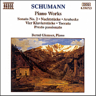 슈만 : 피아노 소나타 2번, 아라베스크 (Schumann : Piano Sonata No.2 Op.22, Arabeske Op.18)(CD) - Bernd Glemser