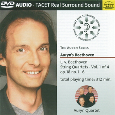 베토벤 : 현악 사중주 1집 Op.18 No.1-6 (DVD Audio, 24bit, 5.1Ch Moving Surround) - Auryn Quartet